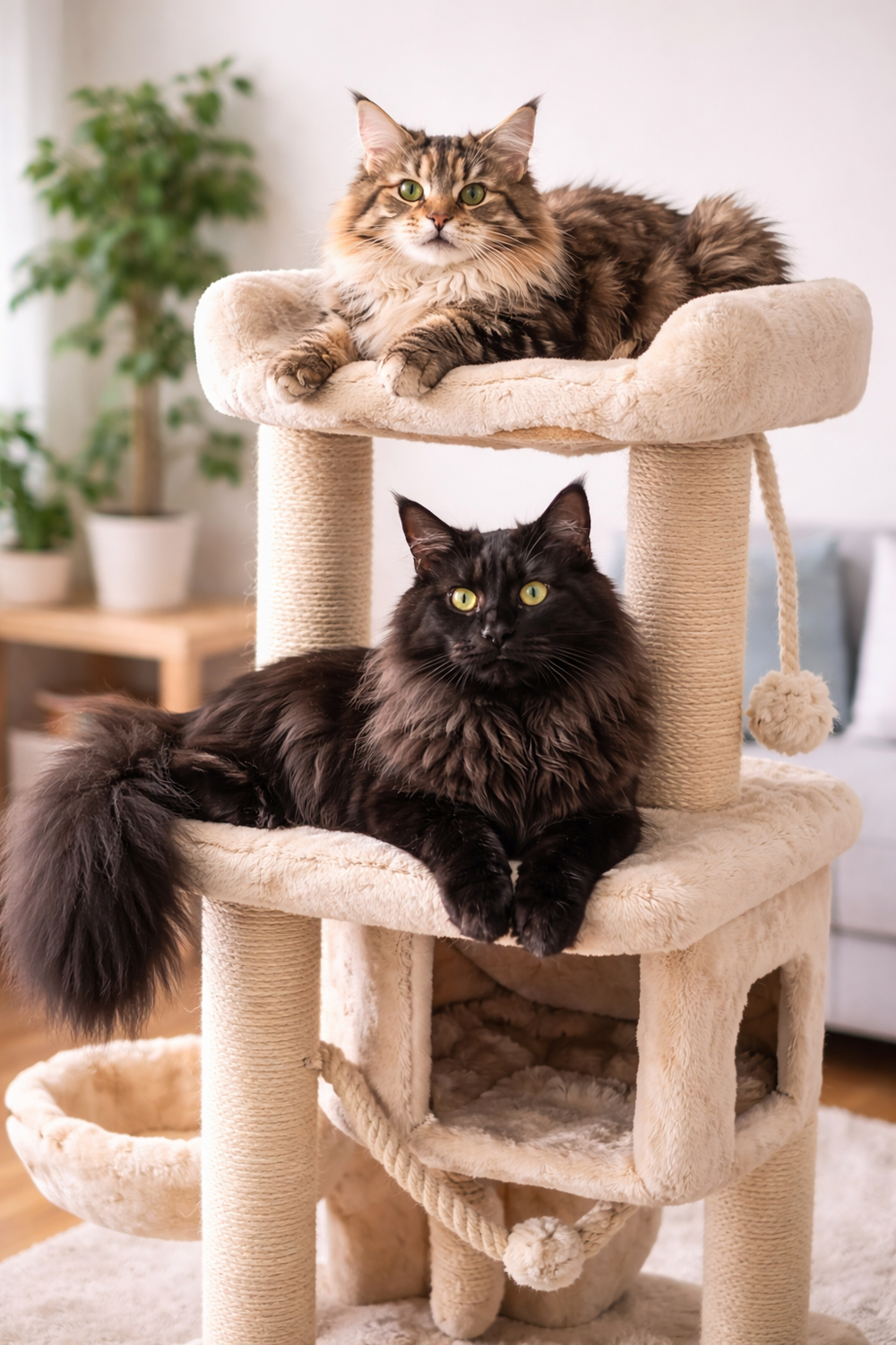 Kratzbaum mit coonies