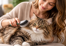 Fellpflege bei Langhaar-Katzen